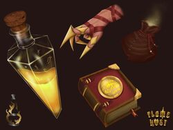 Props design in medieval style