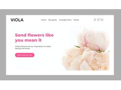 Landing page for flower shop 
