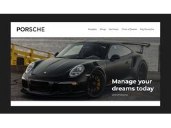 Landing page for Porsche 