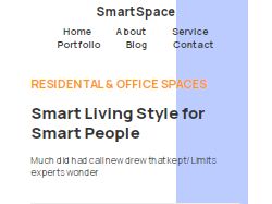 Верстка космического лендинга SmartSpace