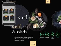 Sushi лендінг з вибором режиму відображення