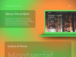 Landing page for Irish Pub in the Brno