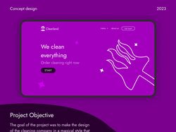 Web design for "Cleaningland"