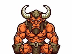 Minotaur cartoon style