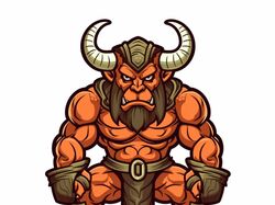 Minotaur cartoon style