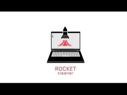 Rocket cleaner logo animation