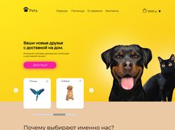 Дизайн сайта для питомника PETS