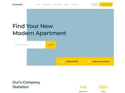Верстка сайта недвижимости Desktop + mobile