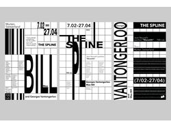 Типографические плакаты для выставки The Spline
