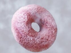 3d donut in the sky art