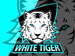 White tiger маскот логотип