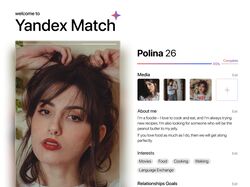 Yandex Match - дизайн сервиса знакомств