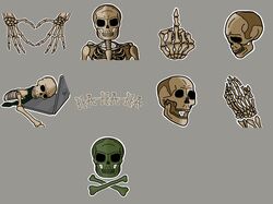 Стікерпак для телеграму та проекту Uncouth Skull Club.