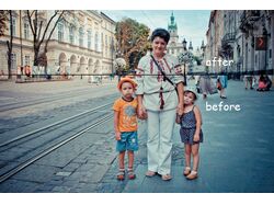 Обработка фотографий, улучшие, удаление объектов.