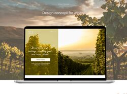 Landing page for winery