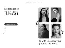 Model agency website design