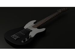 3D модель бас-гитары 