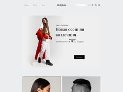 Дизайн многостраничного сайта интернет-магазина одежды Dolphin