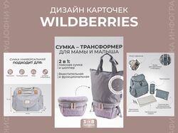 Дизайн карточки товара / инфографика для маркетплейсов (Wildberries)