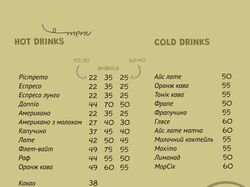 Дизайн-розробка персонального меню для кав'ярні