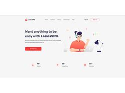 Aдаптивная верстка сайта LaslesVPN