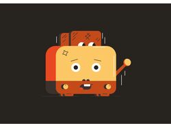 Cartoon toaster