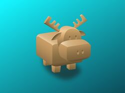 Cartoon elk