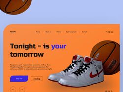 The first page of the website of the online store of sports equipment