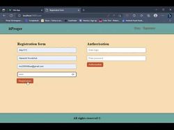 Pet  Express JS (форма авторизации/регистрации) 