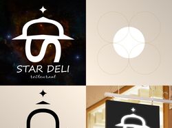 Логотип для ресторана с космической концепцией