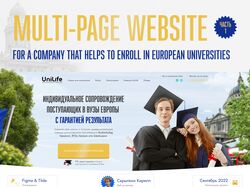 Дизайн сайта для компании Unilife. Поступление в Европу