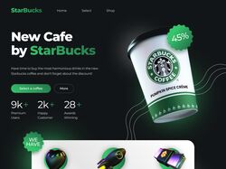 Адаптивная верстка landing Page Starbucks
