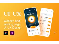 Mobile app ui ux design and landing page website ui ux