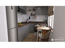 3Д визуализация маленькой квартиры