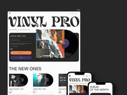 Дизайн сайта для магазина виниловых пластинок Vinyl Pro.