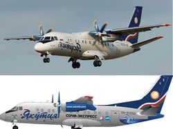 Внешний дизайн самолета Ан-140 авиокомпания Якутия