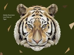Low poly art Tiger
