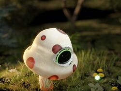 3D иллюстрация гриба с глазом