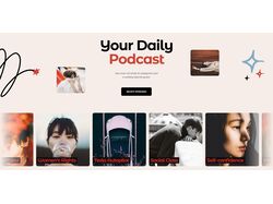 Адаптивная верстка landing Page Podcast