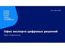 Презентация для Center for Global IT-Cooperation