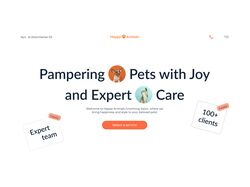 Дизайн сайту для Грумінг-салон для котів та собак (Happy Animals)