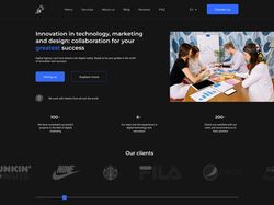 Digital agency. Landing page