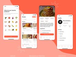 Recipe Finder Mobile App - UI/UX design,mobile app design