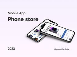 Мобильное приложение магазина телефонов Ui/Ux 