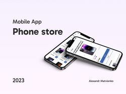 Мобильное приложение магазина телефонов Ui/Ux