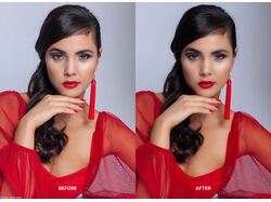 Ретушь (Beauty retouch) частотное разложение 
