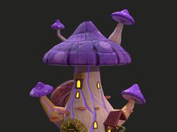 Mushroom house 3d game model
