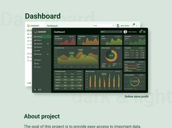 Dashboard of the online store's profit