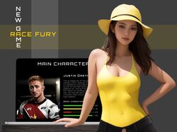 Дизайн лэндинга для новой компьютерной игры RACE FURY