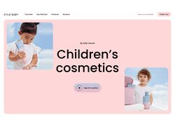 Kids cosmetics Web Design/ Kylie type